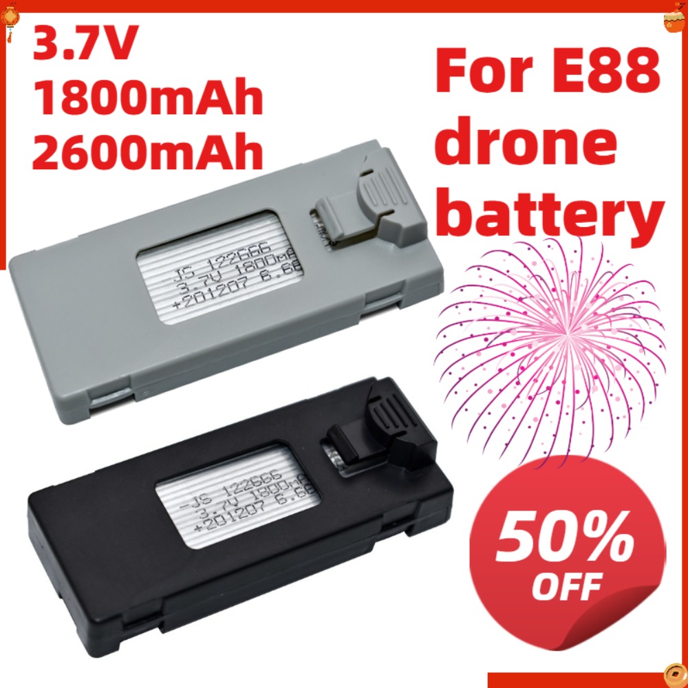 Drone E88 Rc Quadcopter - Bateria de 3.7v 1800mAh 2600mAh para
