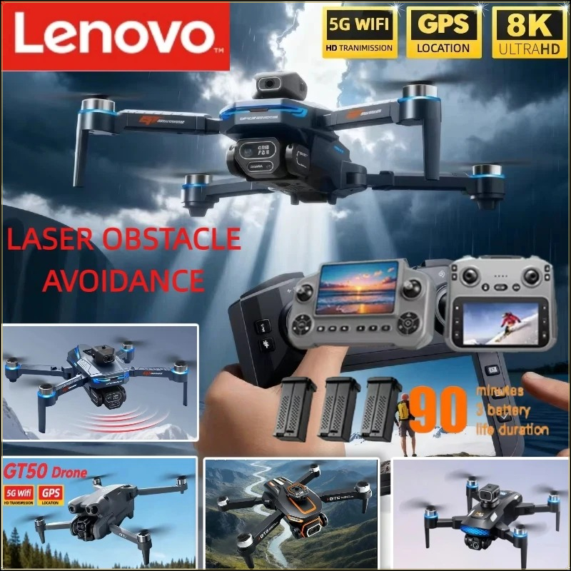 Drone Rc Gt50 - Drone com Câmera 8K Lenovo GT8