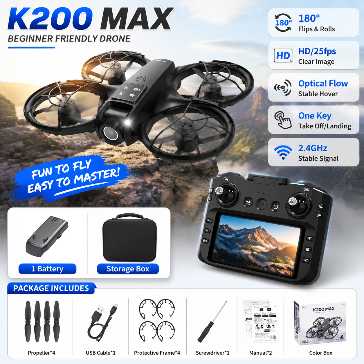 Drone Rc Full Form - Mini Drone ZNLYRION K200MAX Totalmente Protegido