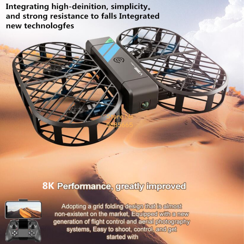 Drone Rc Foldable - Câmera HD 8K 360 ° Proteção