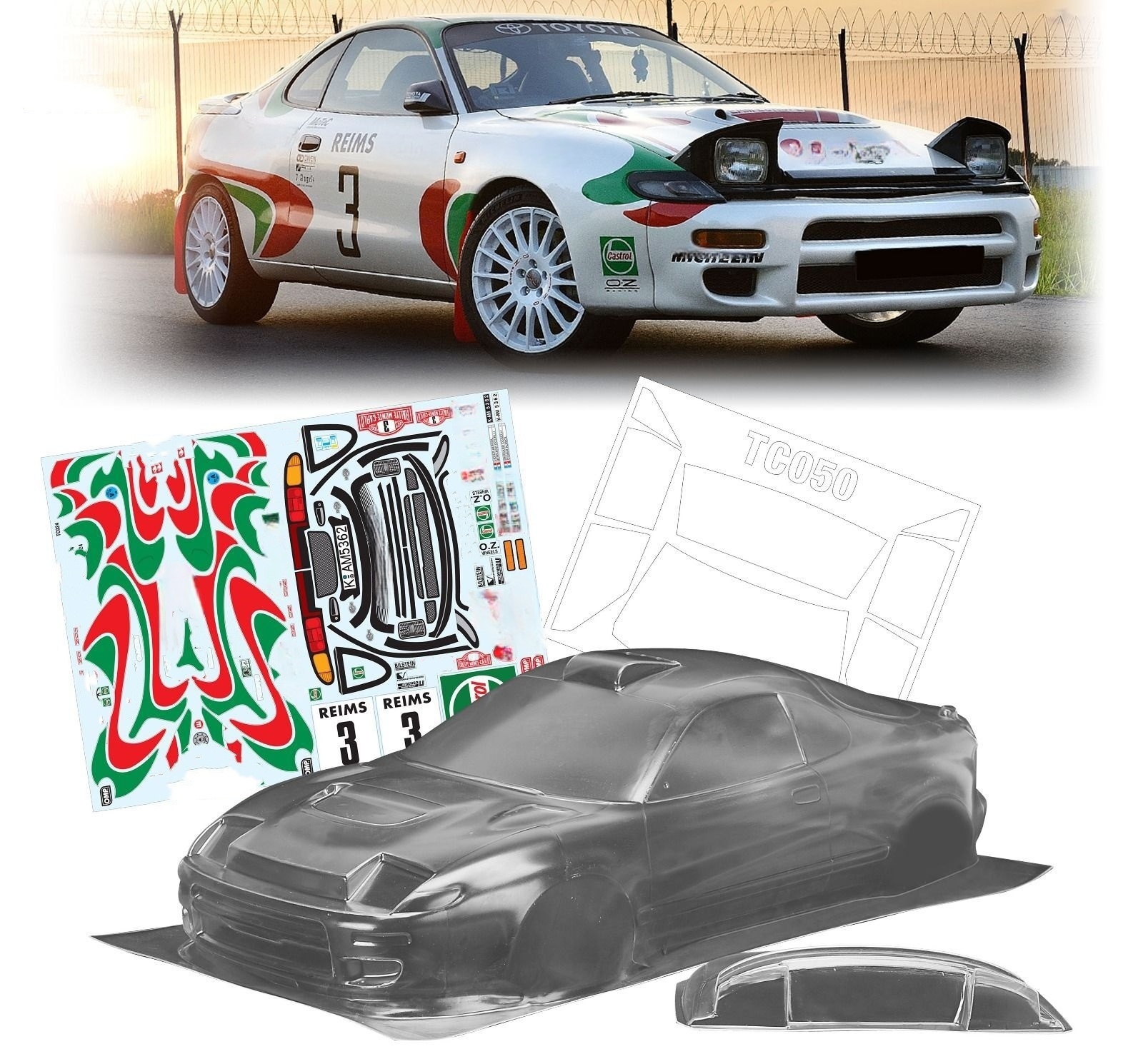 Rc Car Body Shell - 1/10 celica gt4 rally faróis ocultos