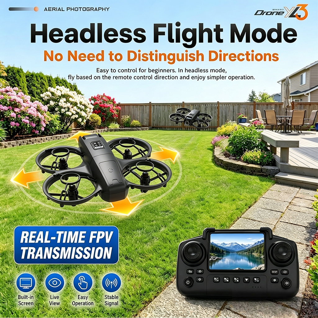 Drone Rc Full Form - ZNLYRION YL3PK Mini Drone de Proteção