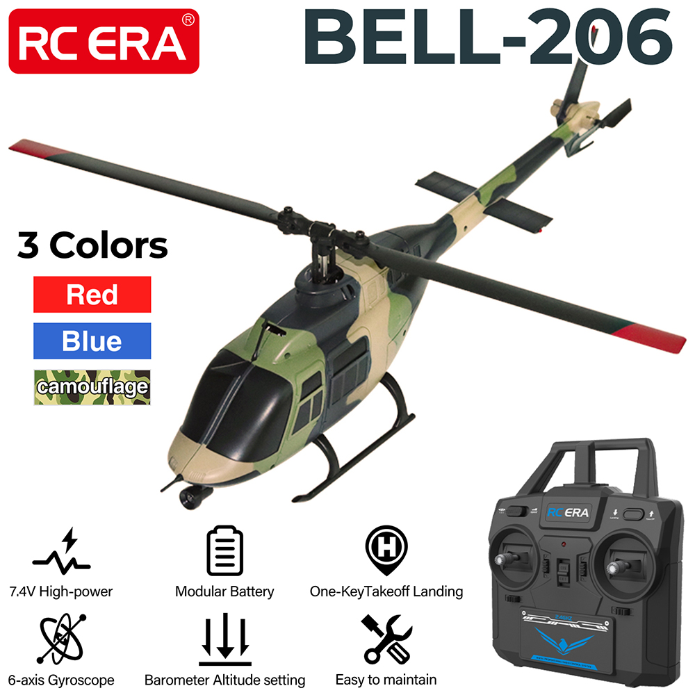 Rc Helicopter Gyro - RC ERA RC Helicóptero 1:33 Bell-206