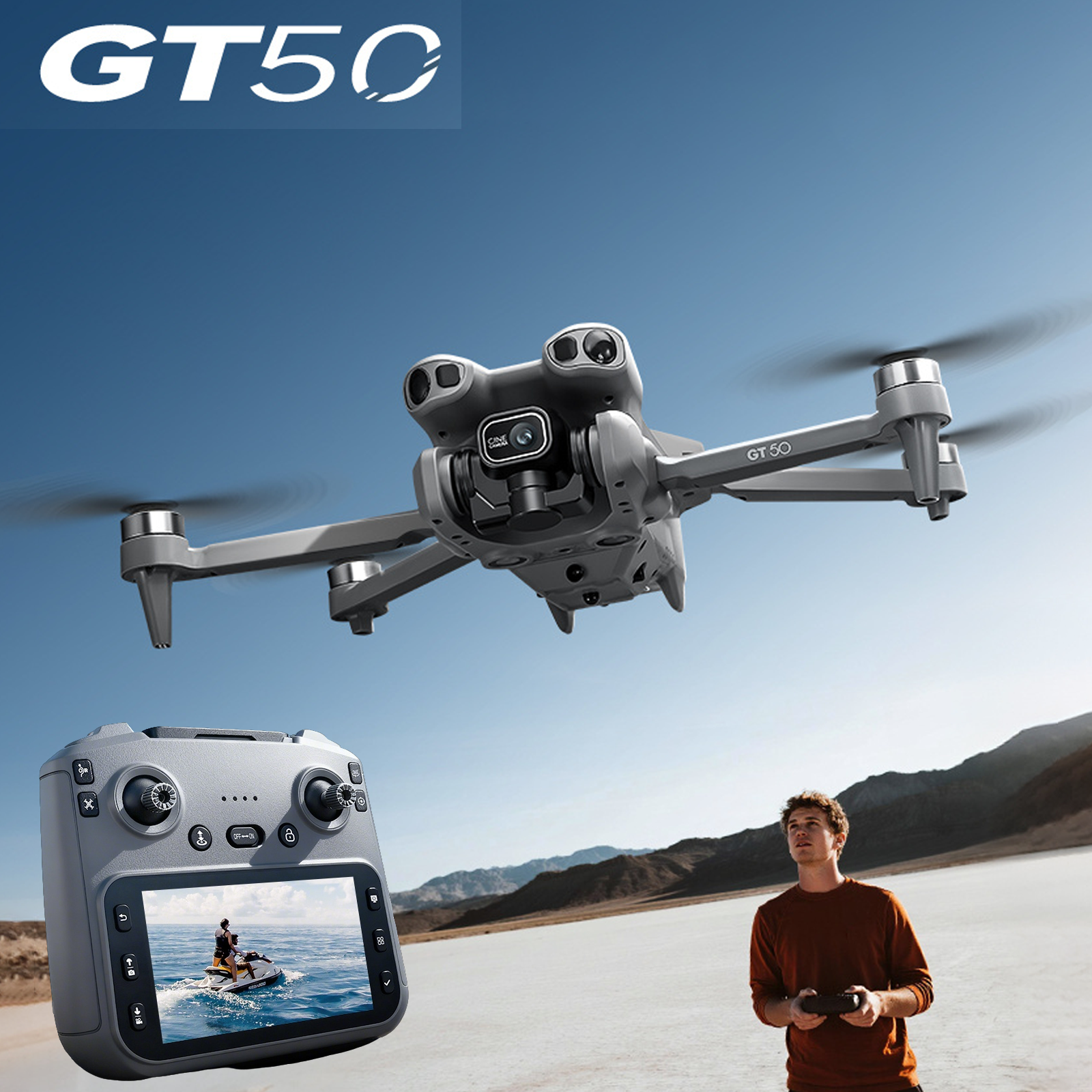Drone Rc Gt50 - Drone GT50 RC | Transmissão 5G