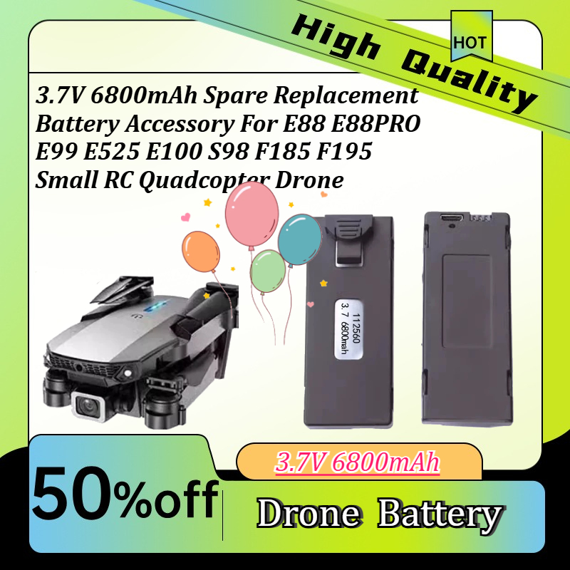 Drone E88 Rc Quadcopter - Bateria de Substituição 3.7V 6800mAh para
