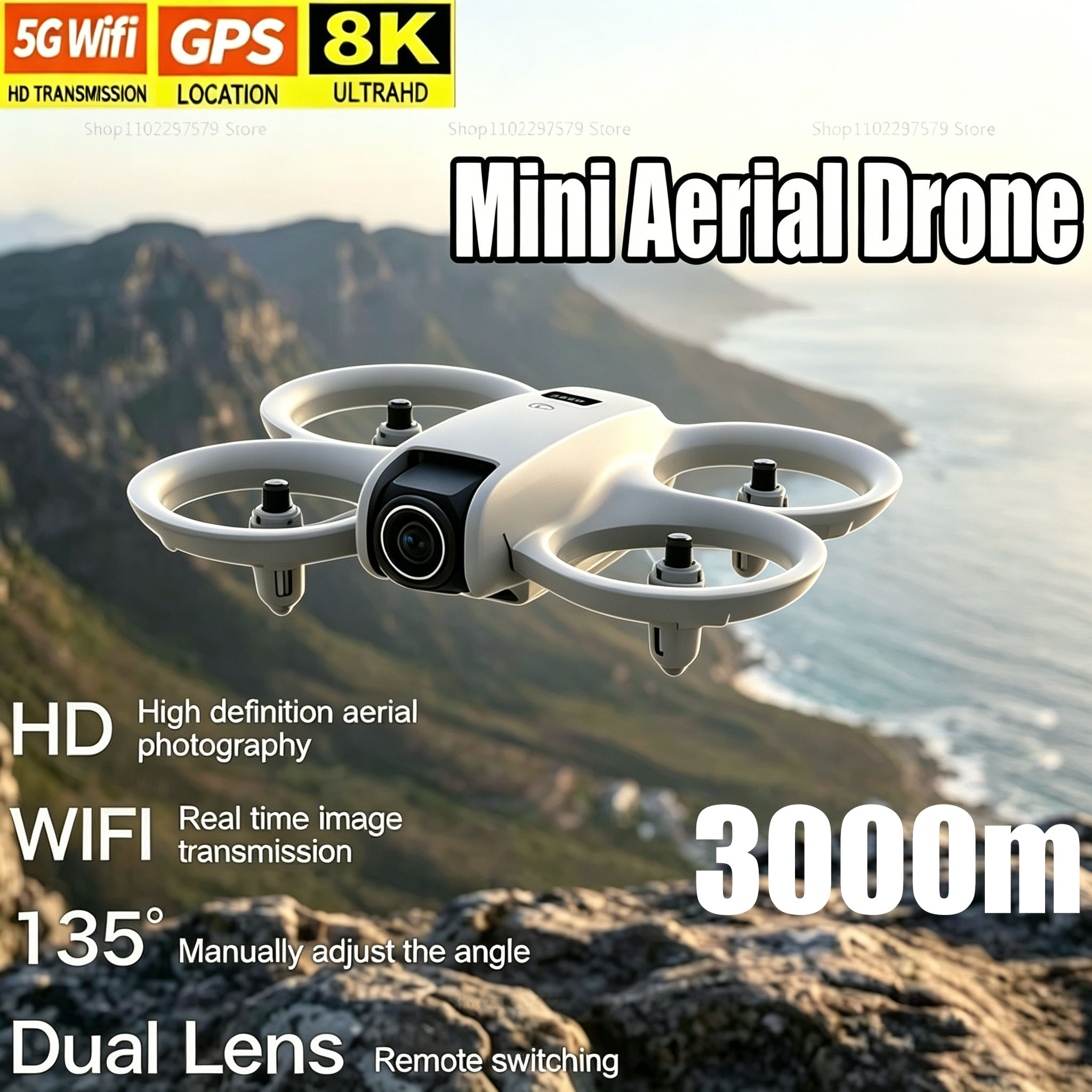 Drone Rc Foldable - Mini Drone com Câmera HD 8K