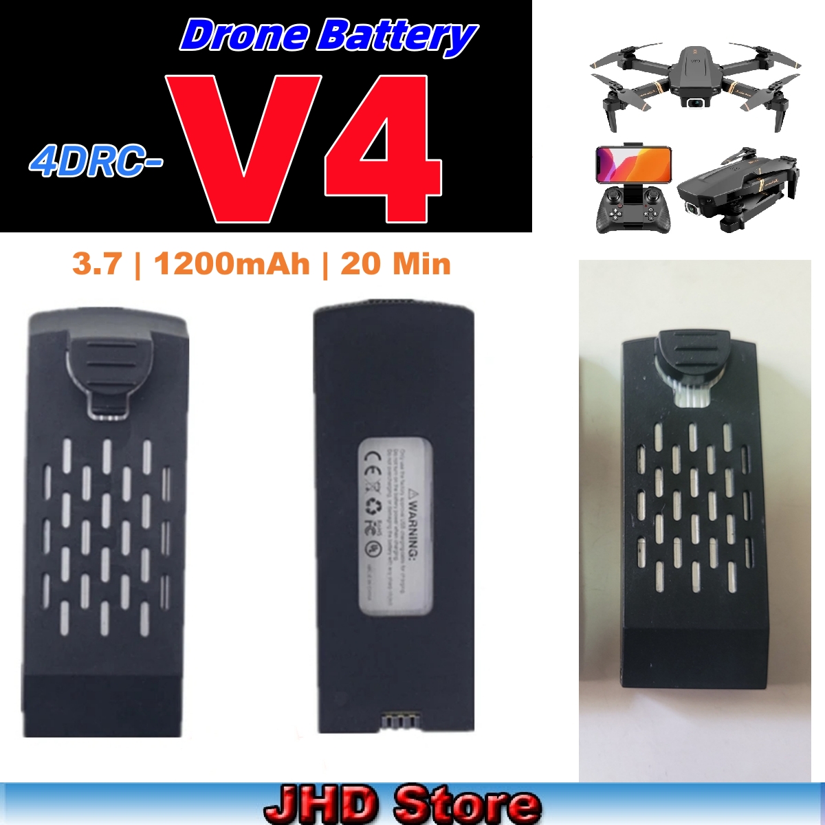 Drone Rc V4 - Bateria jhd 4drc v4 bateria 3.7v