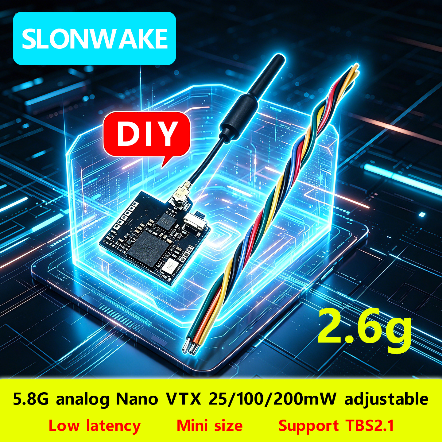 - Remote Control (Rc) Drone - Transmissor Micro VTX SLONWAKE Nano 5.8G