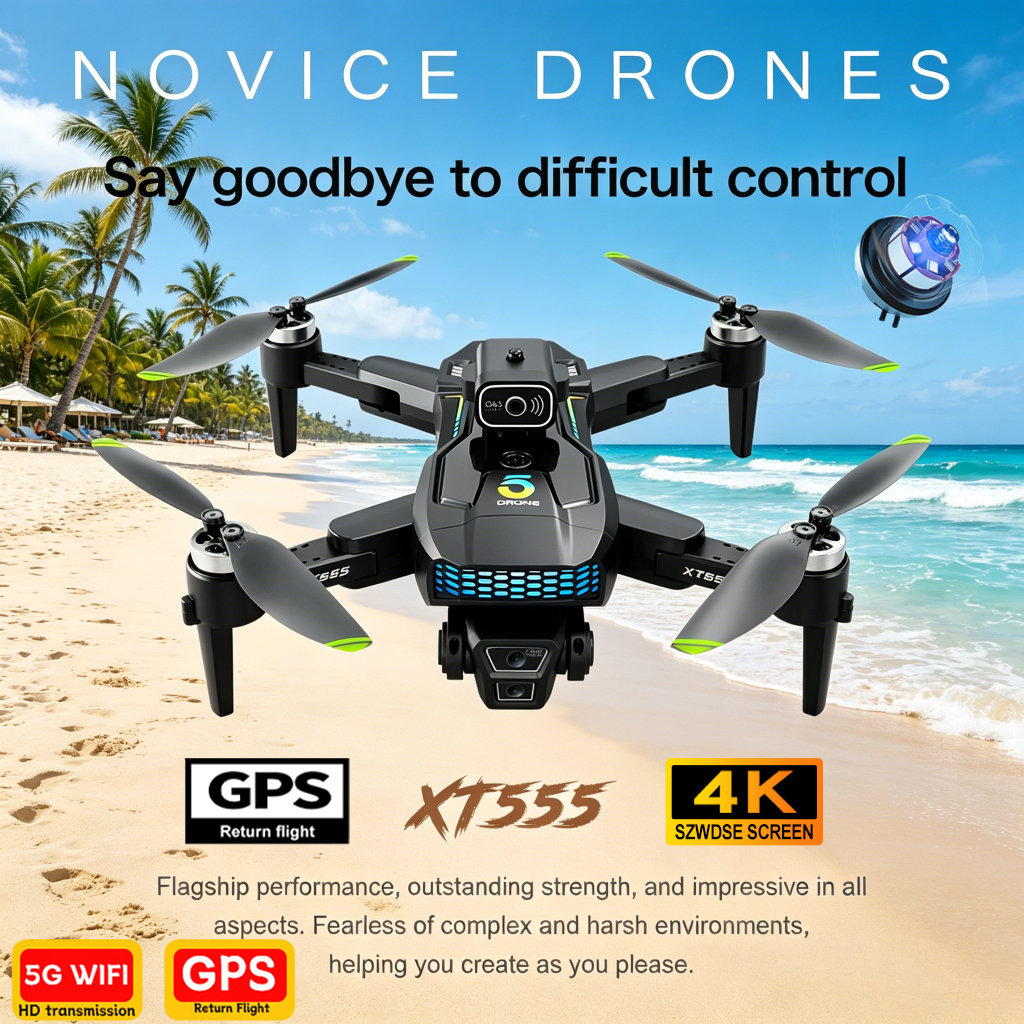 Drone Rc Foldable - Novo Drone RC XT555 com GPS,