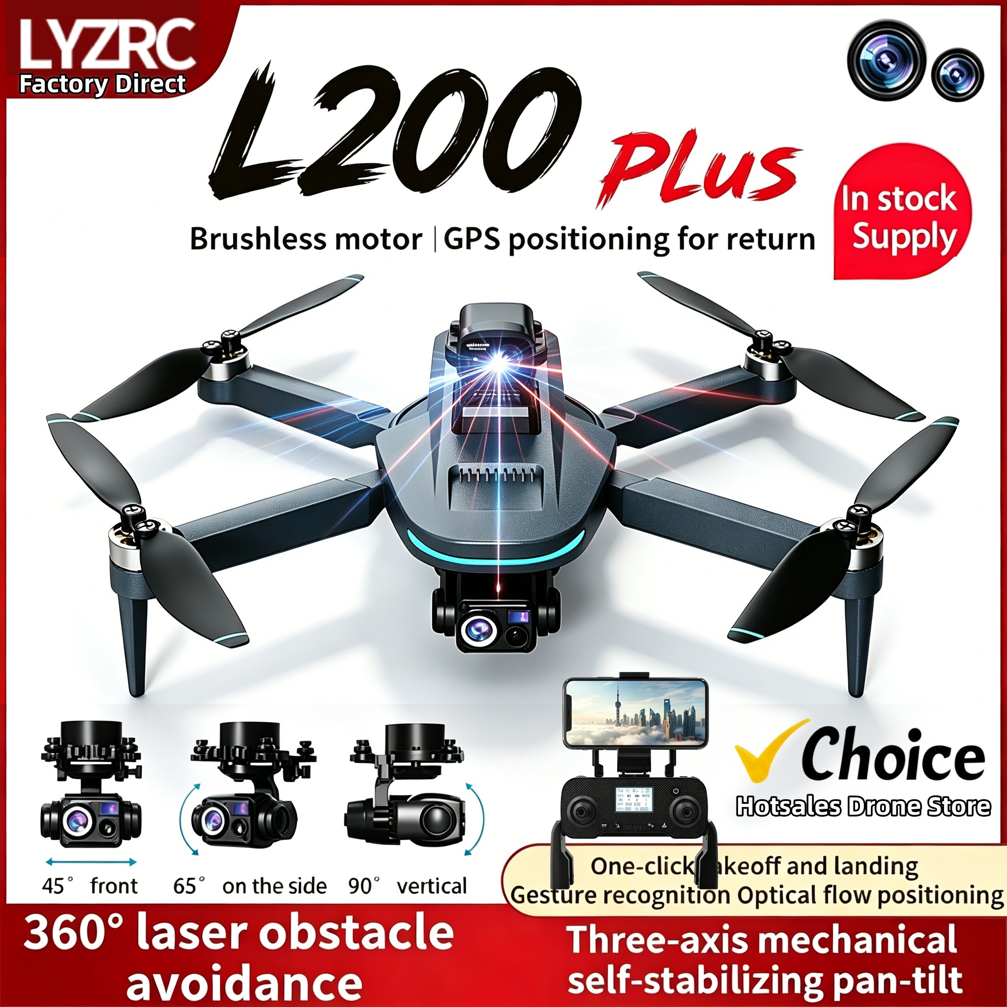 Lyzrc Drone - Novo Drone GPS L200 Plus de