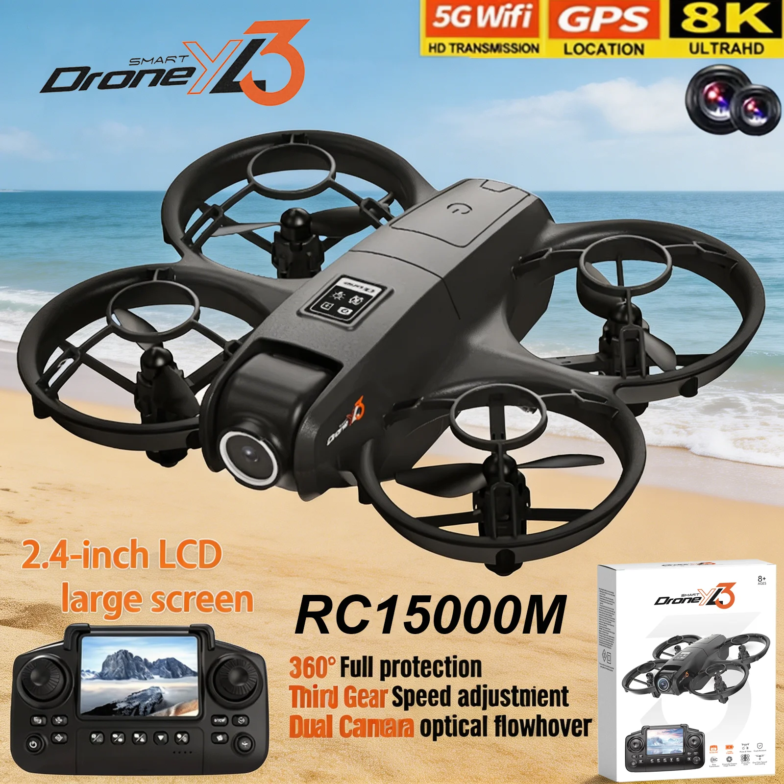 Drone Rc Dji - Novo Drone RC YL3 8K 1080P