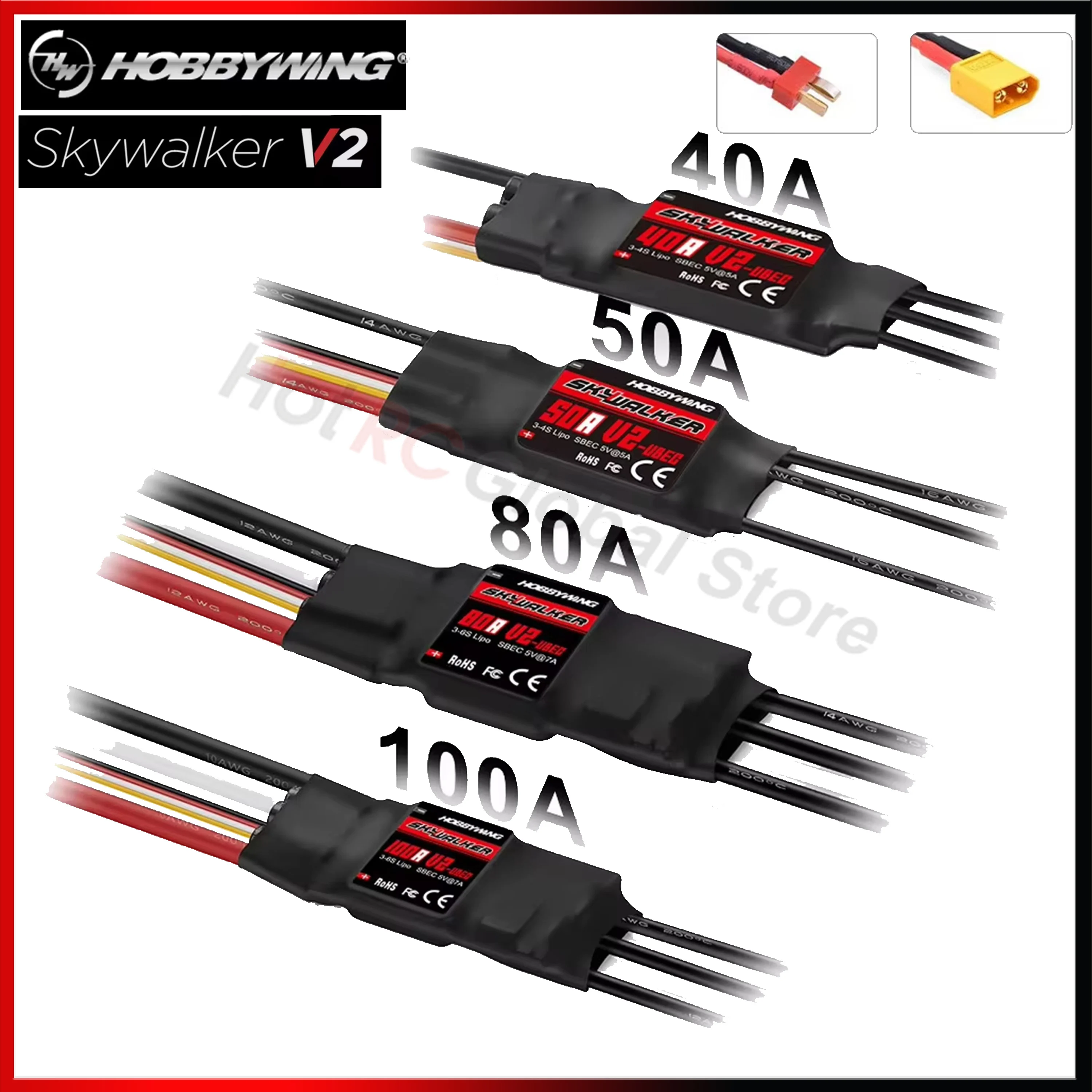 Drone Rc Quadcopter Controller - HOBBYWING-Controlador de velocidade Skywalker Brushless ESC