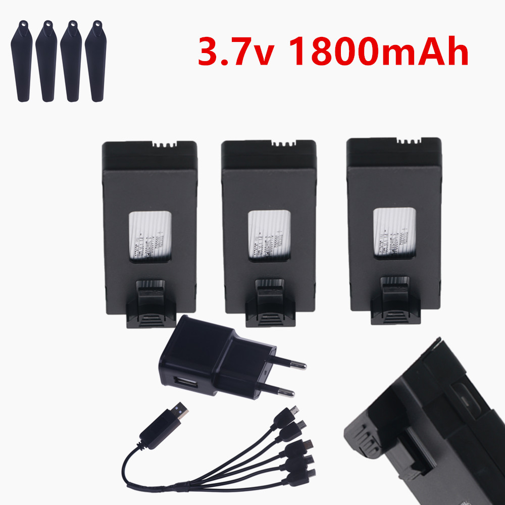 Drone E88 Rc Quadcopter - Bateria recarregável de 3.7V Lipo 1800mAh