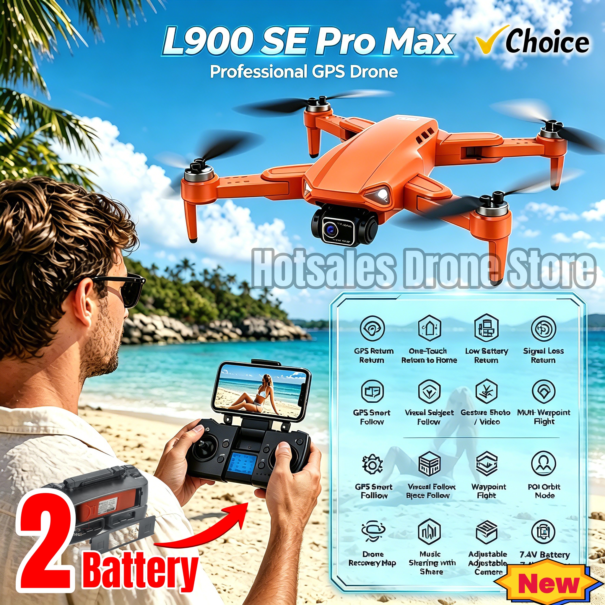 Lyzrc Drone - Drone LYZRC L900 ProSE GPS com
