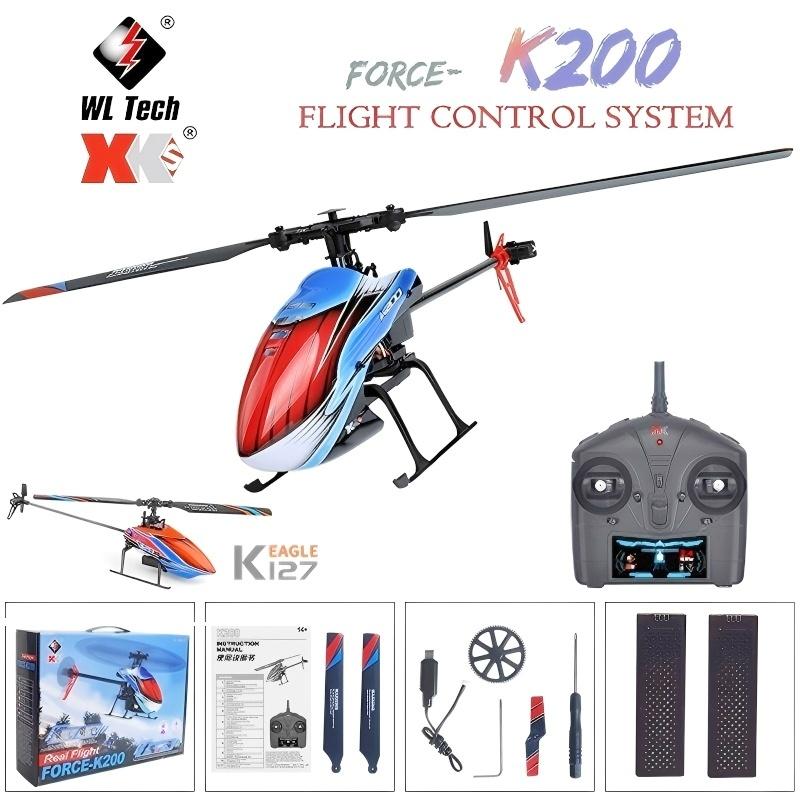 Rc Helicopter Gyro - Wltoys helicópteros rc k200 k127 2.4ghz