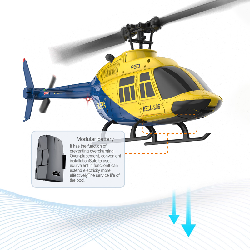 Helicóptero A60 RC 2.4G 6-Aixs - Rc Helicopter Gyro avaliação e preço