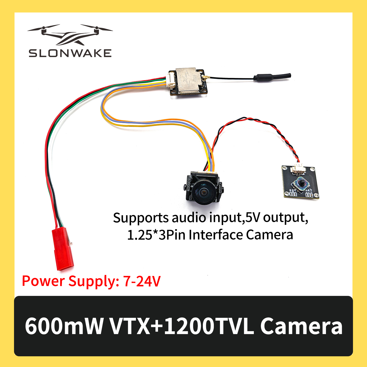 SLONWAKE 5.8G 600mW 7-24V FPV  - - Remote Control (Rc) Drone avaliação e preço