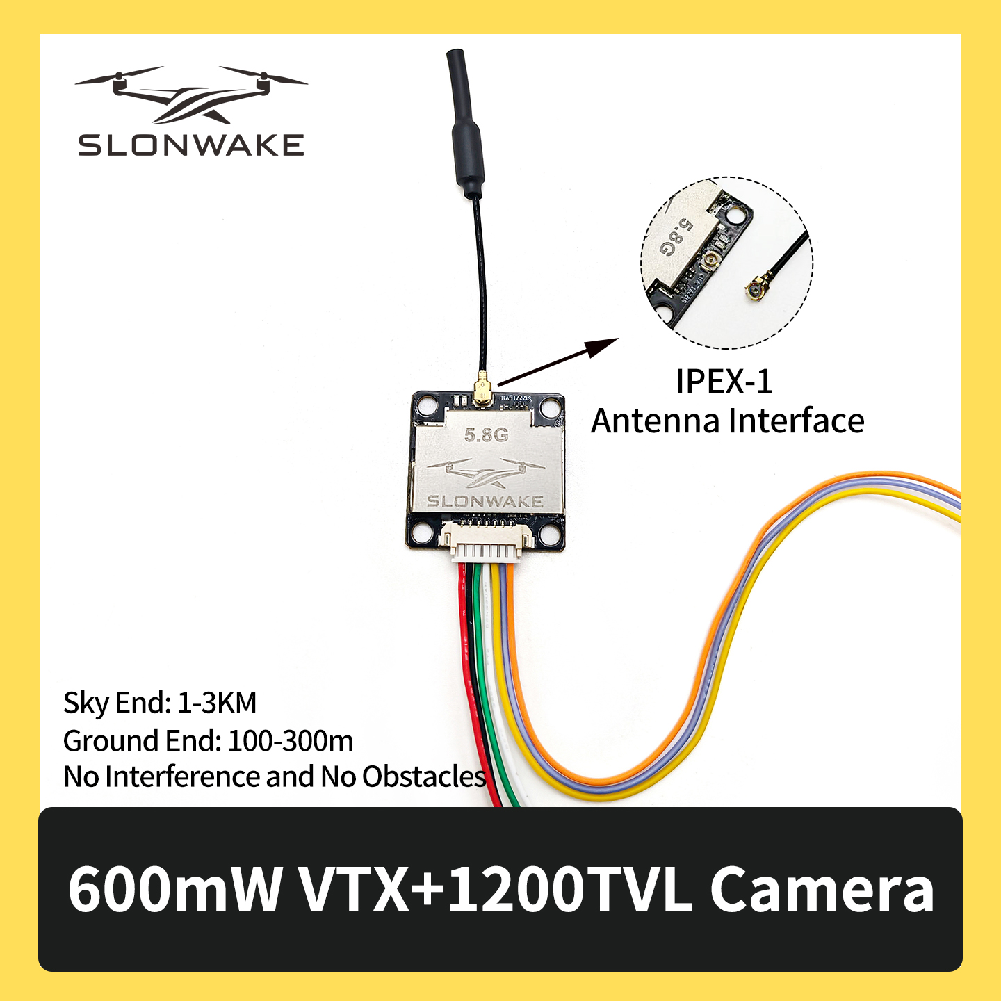 SLONWAKE 5.8G 600mW 7-24V FPV  - - Remote Control (Rc) Drone avaliação e preço