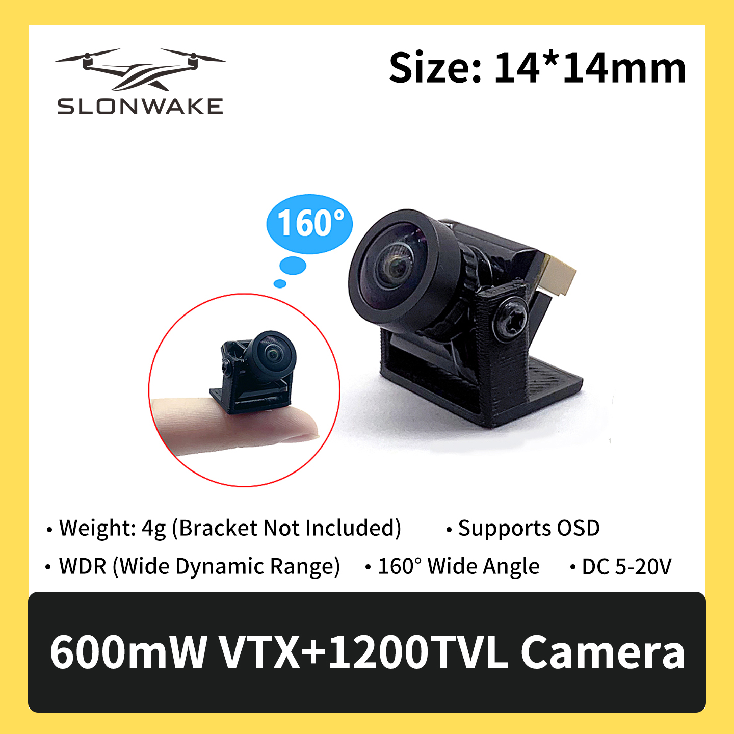 SLONWAKE 5.8G 600mW 7-24V FPV  - - Remote Control (Rc) Drone avaliação e preço