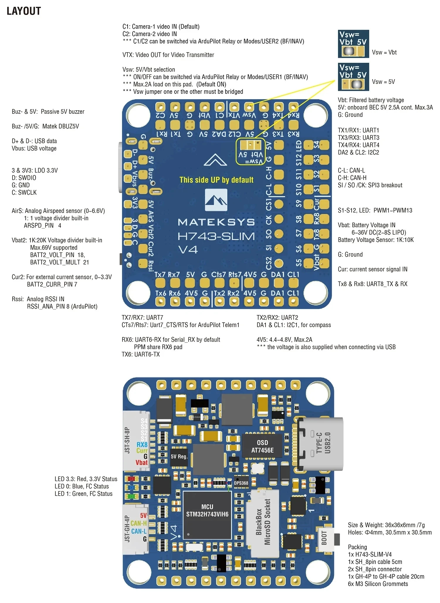 Controlador de Voo Matek Matek - Drone Rc V4 avaliação e preço