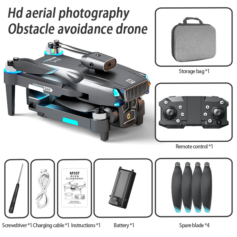 Drone RC dobrável M107 - Câmer - Drone Rc Foldable avaliação e preço