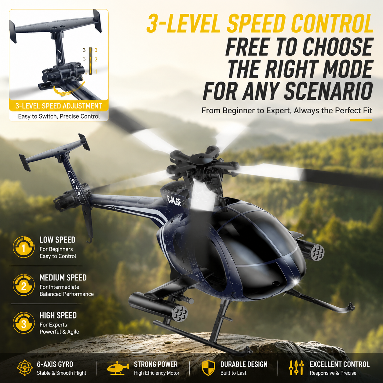 Helicóptero RC K300 6CH com Mo - Rc Helicopter Gyro avaliação e preço
