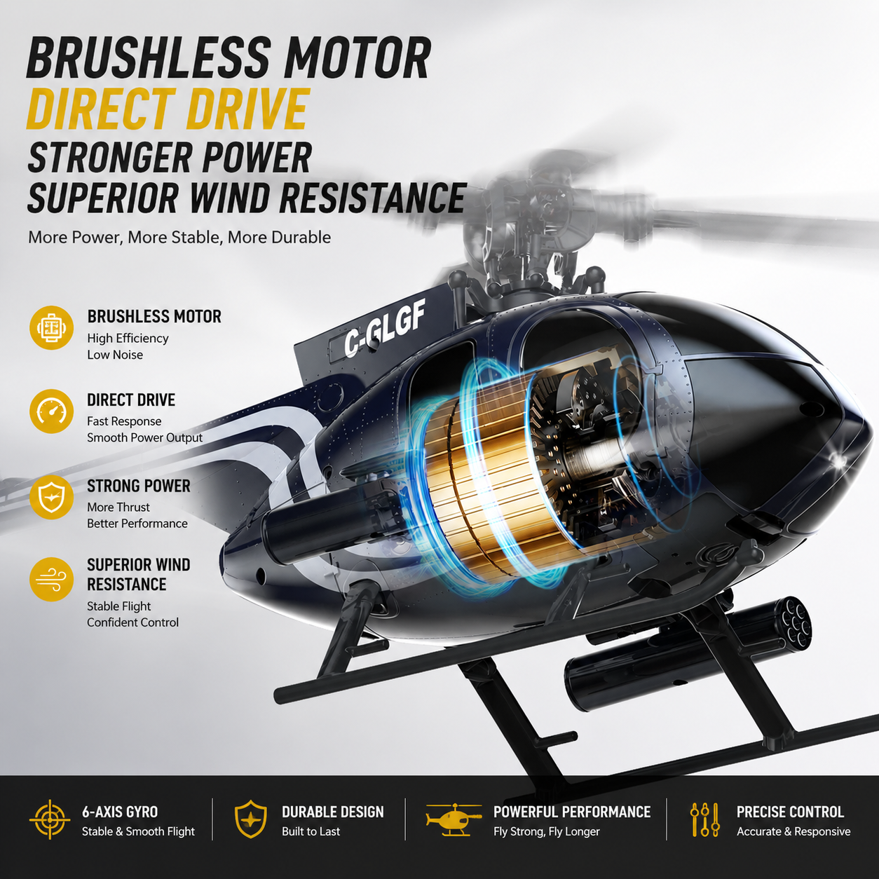 Helicóptero RC K300 6CH com Mo - Rc Helicopter Gyro avaliação e preço