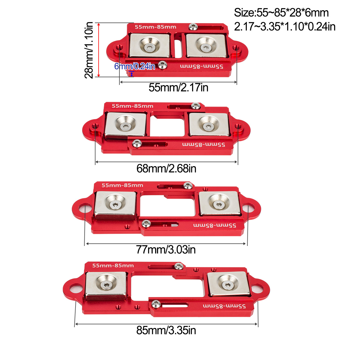 4 pces 55-85mm ímã ajustável c - Rc Car Body Shell avaliação e preço