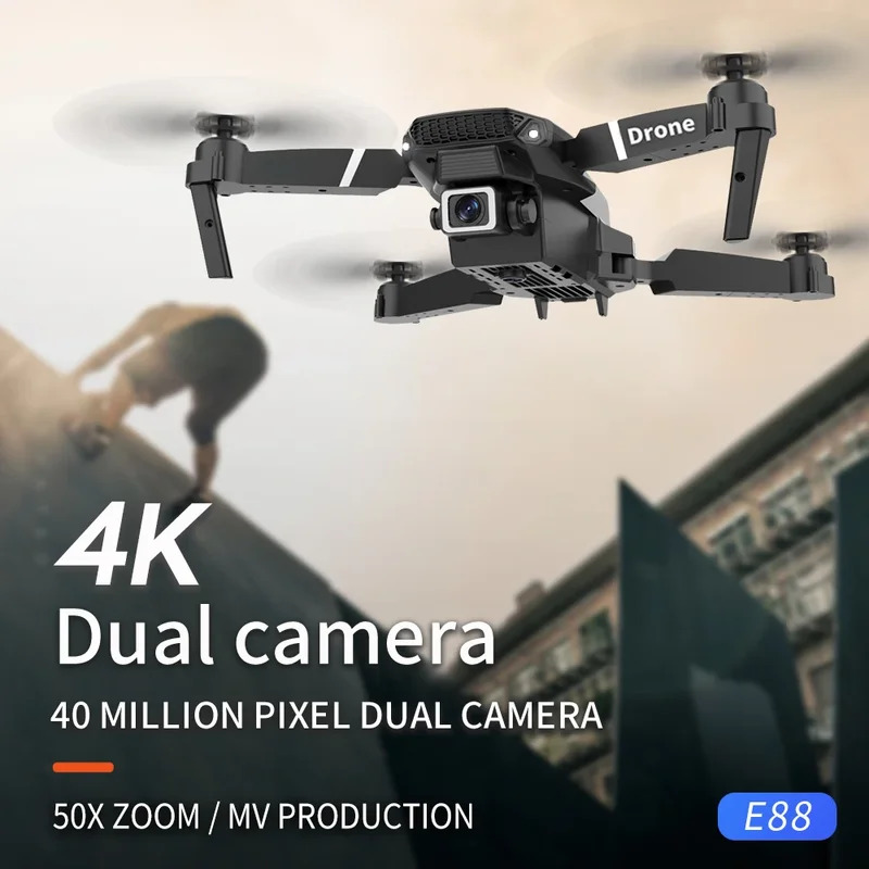 E88 probigent dobrável drone s - Rc Drone E88 avaliação e preço
