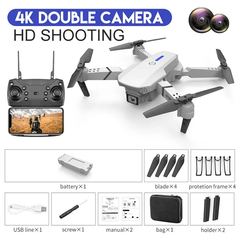 E88 probigent dobrável drone s - Rc Drone E88 avaliação e preço