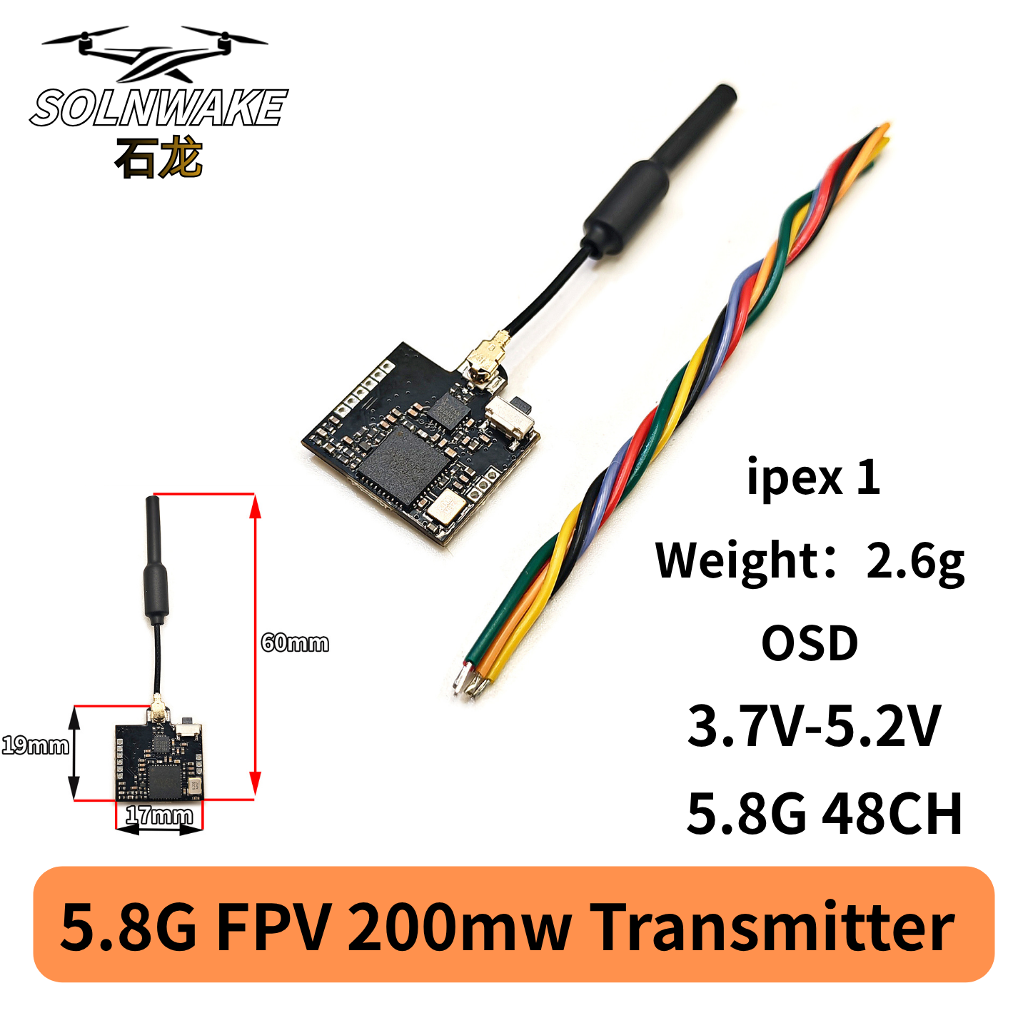 Transmissor Micro VTX SLONWAKE - - Remote Control (Rc) Drone avaliação e preço