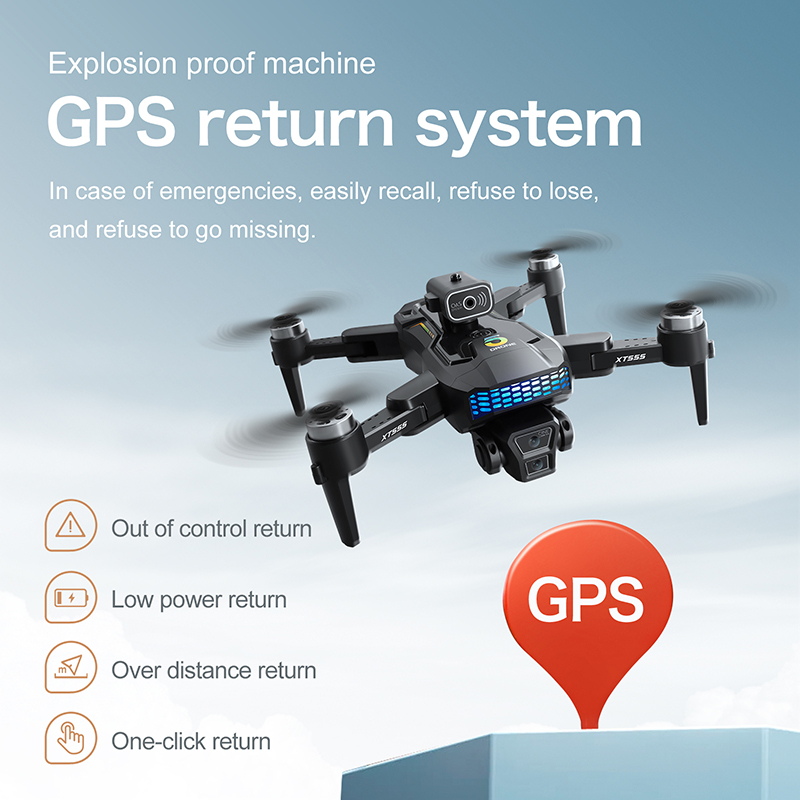 Novo Drone RC XT555 com GPS, C - Drone Rc Foldable avaliação e preço