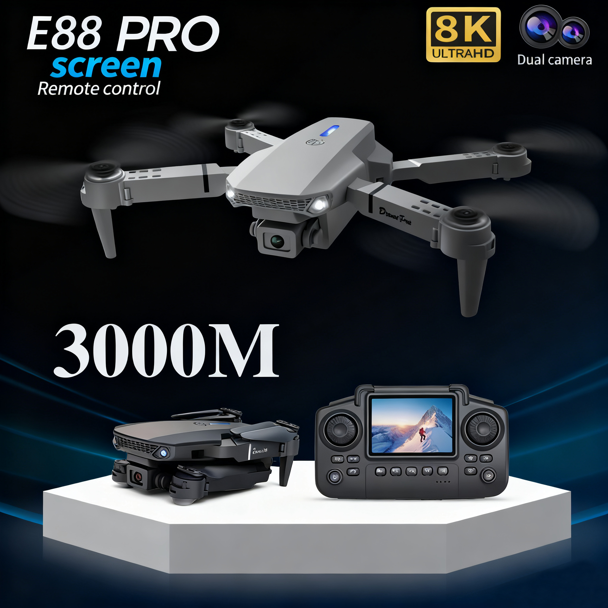 2026 novo original e88 ar com  - Rc Drone E88 avaliação e preço