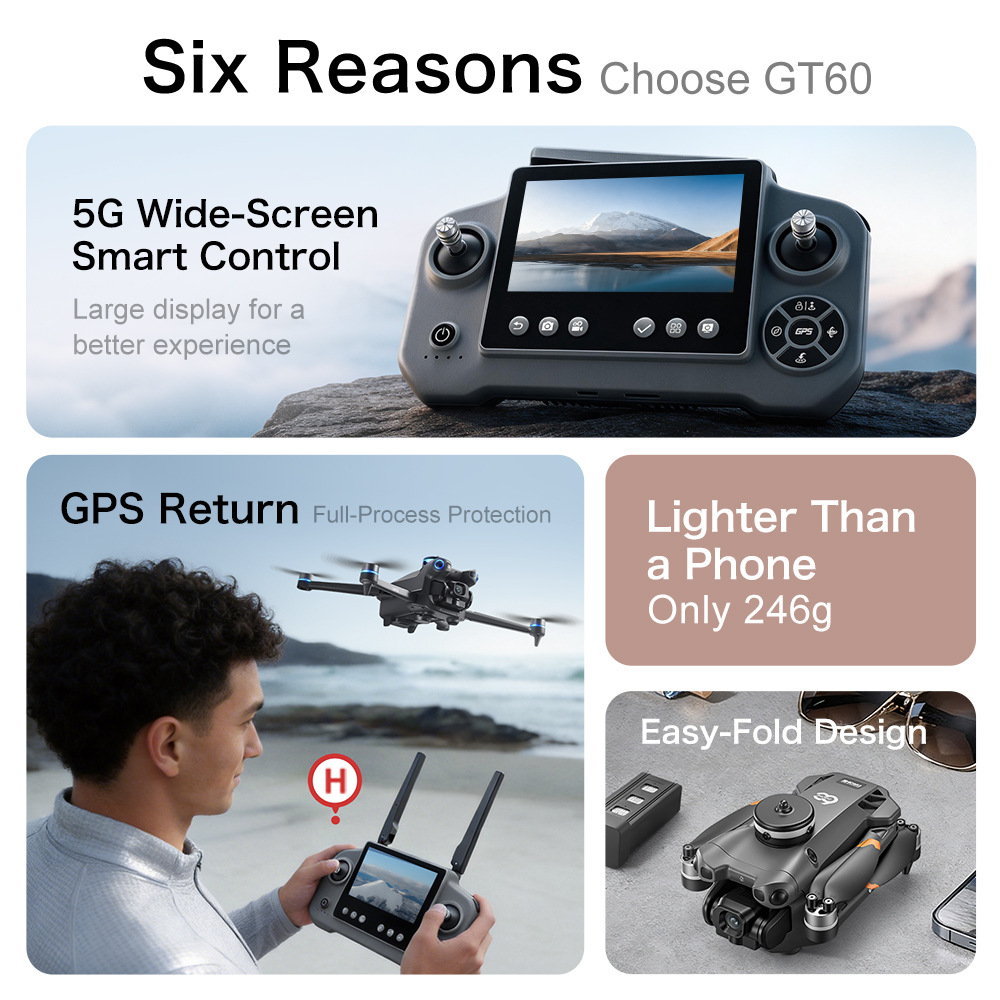 Novo Drone GPS GT60 com Câmera - Lyzrc Drone avaliação e preço