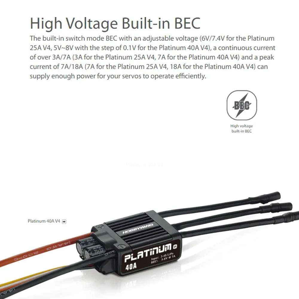 Hobbywing Platinum 25A V4 ESC  - Drone Rc V4 avaliação e preço