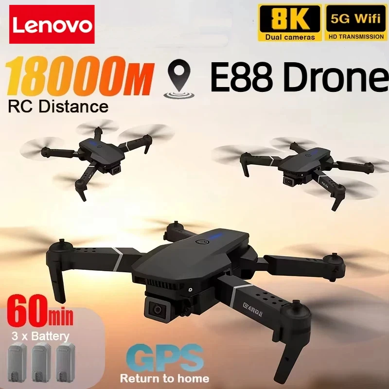 Lenovo novo e88 pro wifi fpv d - Drone E88 Rc Quadcopter avaliação e preço