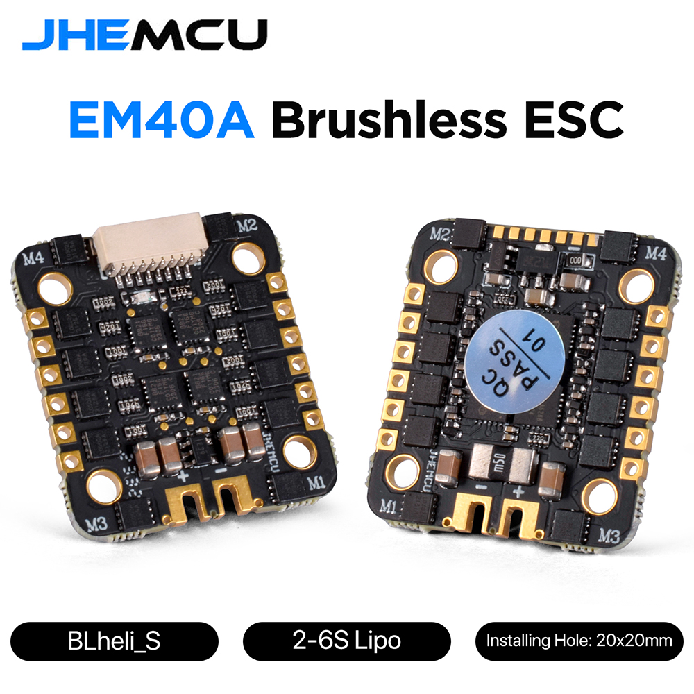 JHEMCU EM40A 40A BLheli_S 4 em - Esc 4In1 Brushless avaliação e preço